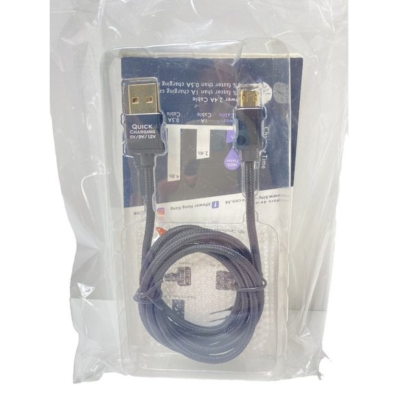 Aluminum Alloy Sync & Charge Micro USB Nylon Cable Gold Plated Android Cell - Picture 8 of 8